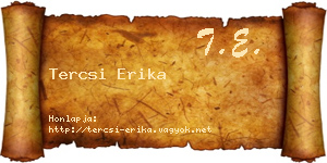 Tercsi Erika névjegykártya