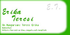 erika tercsi business card